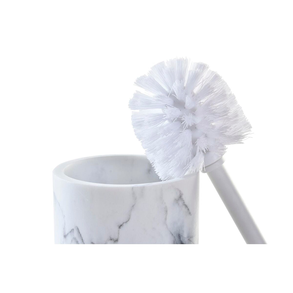 Scopino per il Bagno DKD Home Decor Scandi Naturale Alluminio Bianco Caucciù Resina (10,3 x 10,3 x 38 cm)