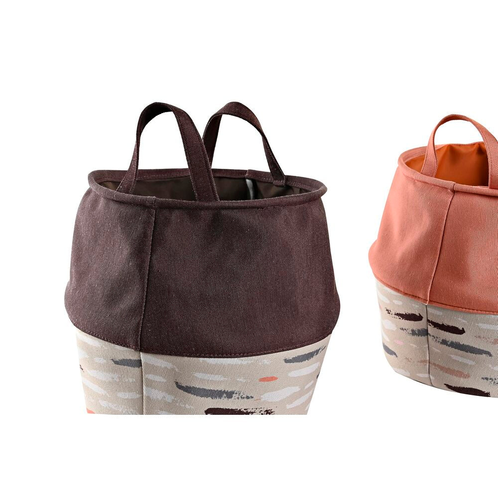 Cesto per i Panni Sporchi DKD Home Decor Poliestere (28 x 28 x 30 cm) (3 Unità)