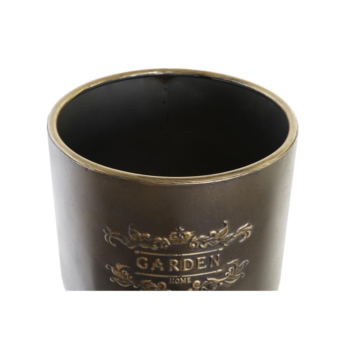 Set di Vasi DKD Home Decor Champagne Nero 100 % Metallo (25 x 25 x 80,5 cm)