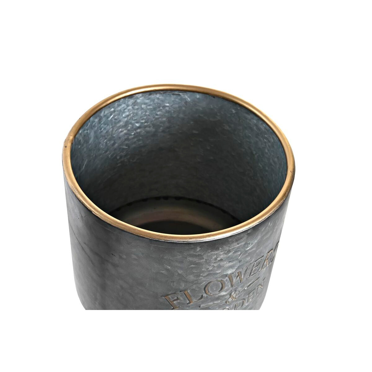 Set di Vasi DKD Home Decor Nero Grigio 100 % Metallo (25 x 25 x 46 cm)