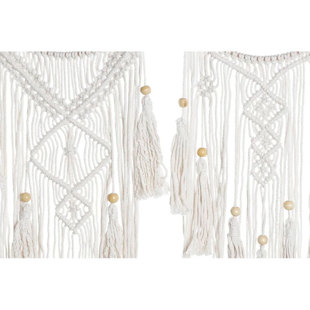 Decorazione pensile DKD Home Decor Acacia Macramé Boho (25 x 1 x 93 cm) (2 Unità)