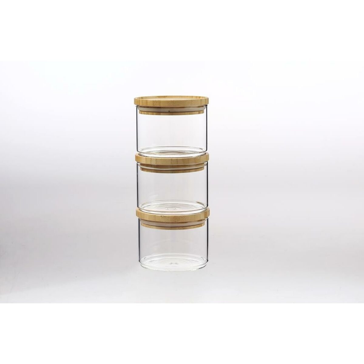 Set di 3 Barattoli DKD Home Decor Vetro Borosilicato (470 ml)