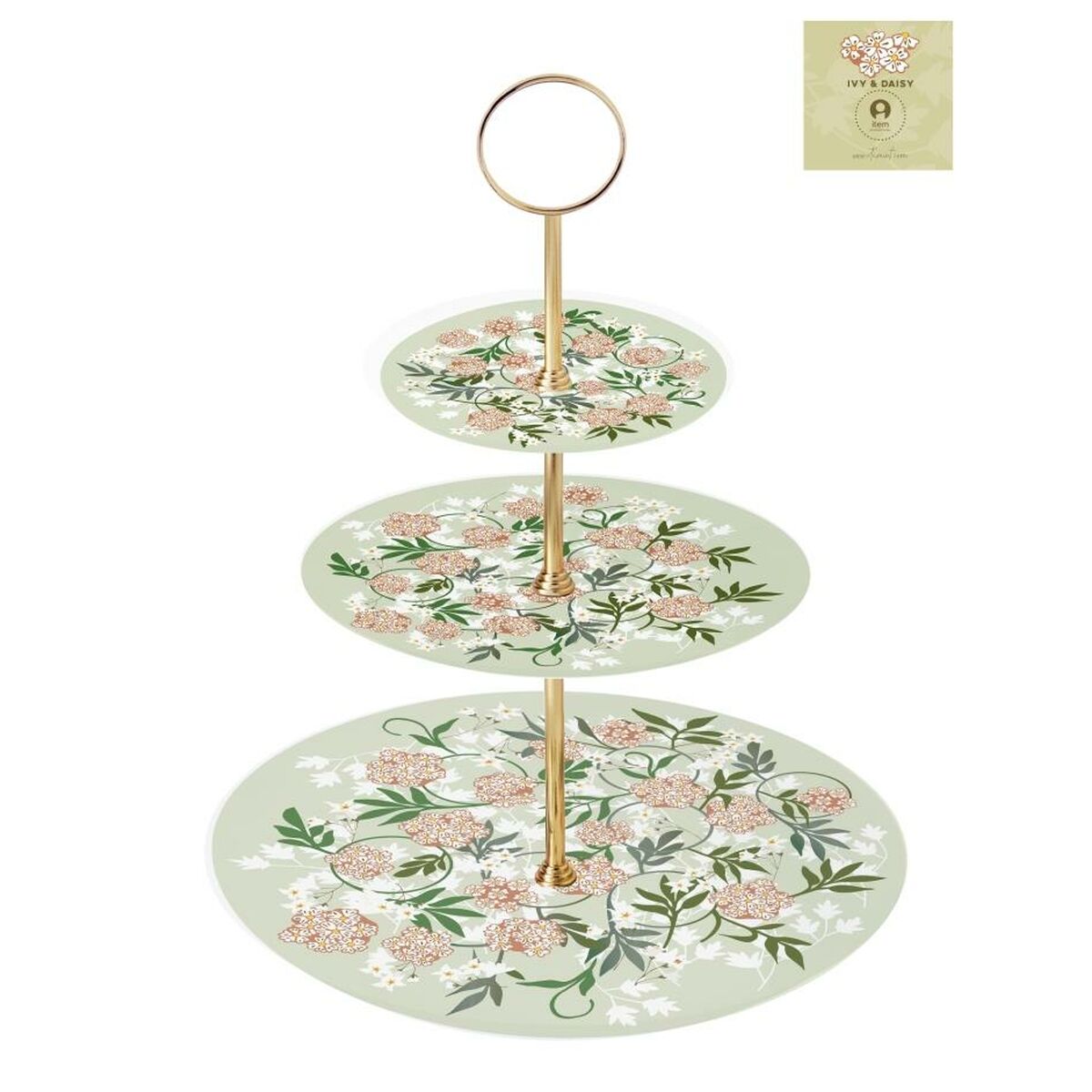 Portafrutta DKD Home Decor Porcellana Metallo (27 x 27 x 34 cm)
