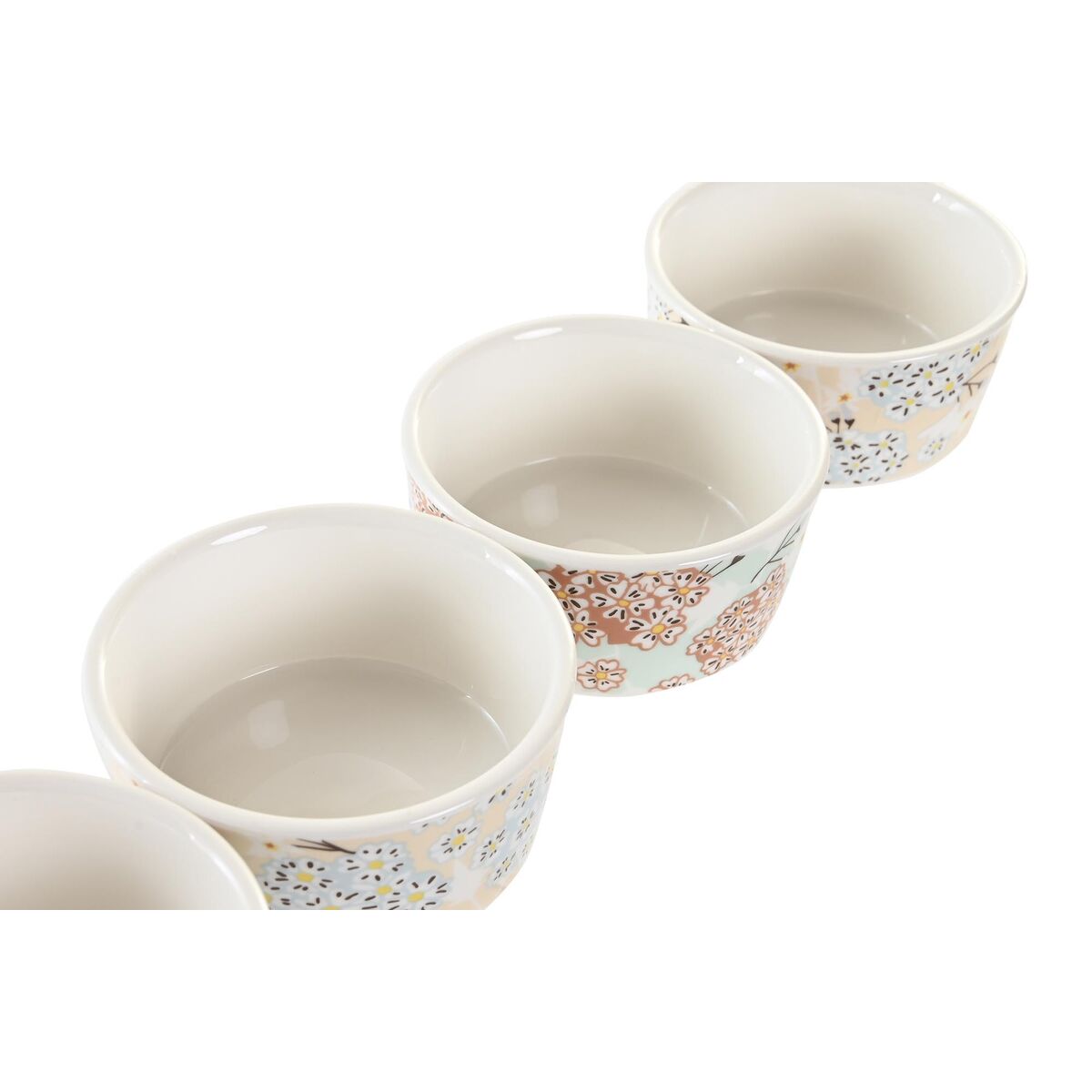 Vassoio per aperitivi DKD Home Decor Verde Bambù Gres 5 Pezzi (19,7 x 19,7 x 1 cm)