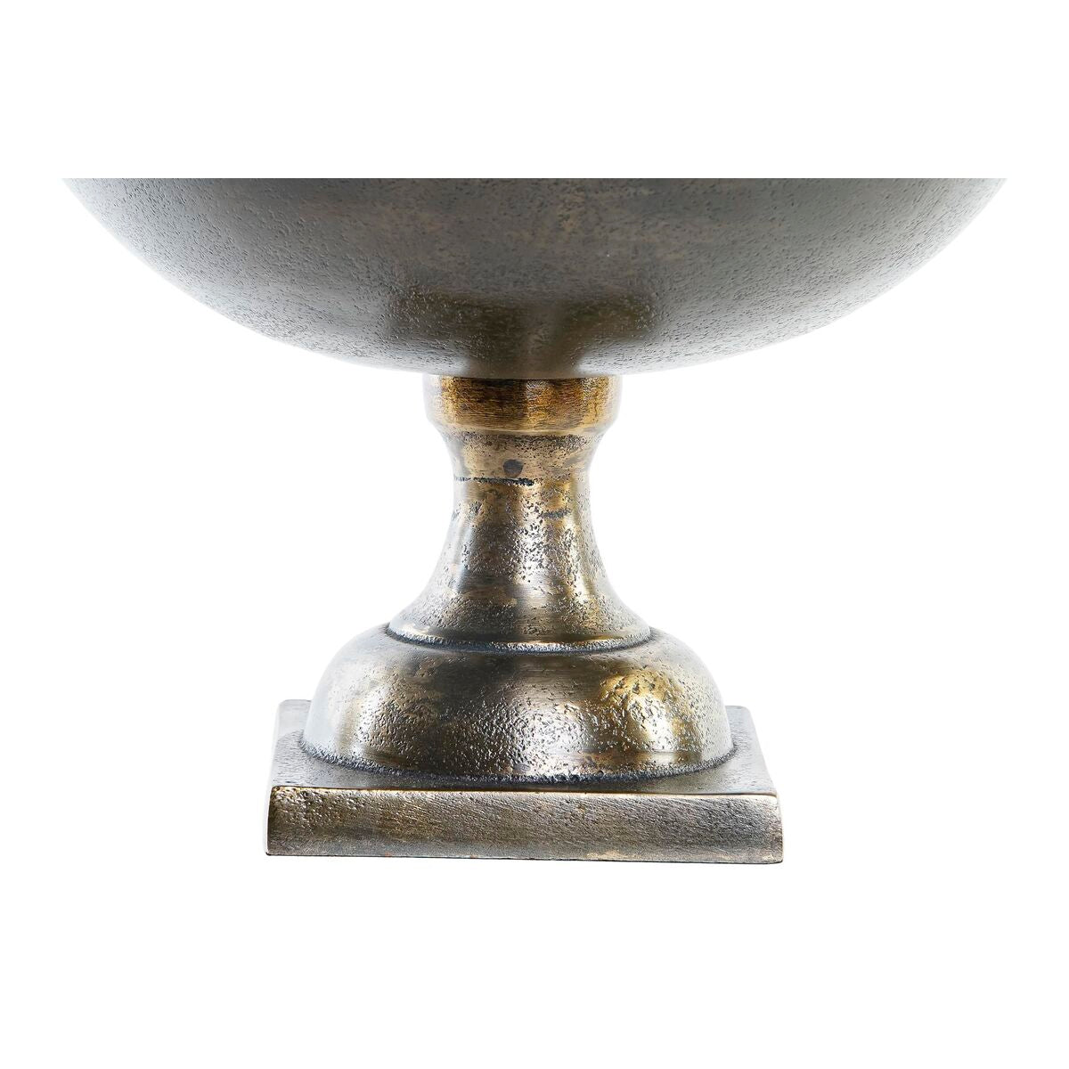 Centrotavola DKD Home Decor Argentato Dorato Alluminio Moderno (25 x 25 x 19 cm) (2 Unità)