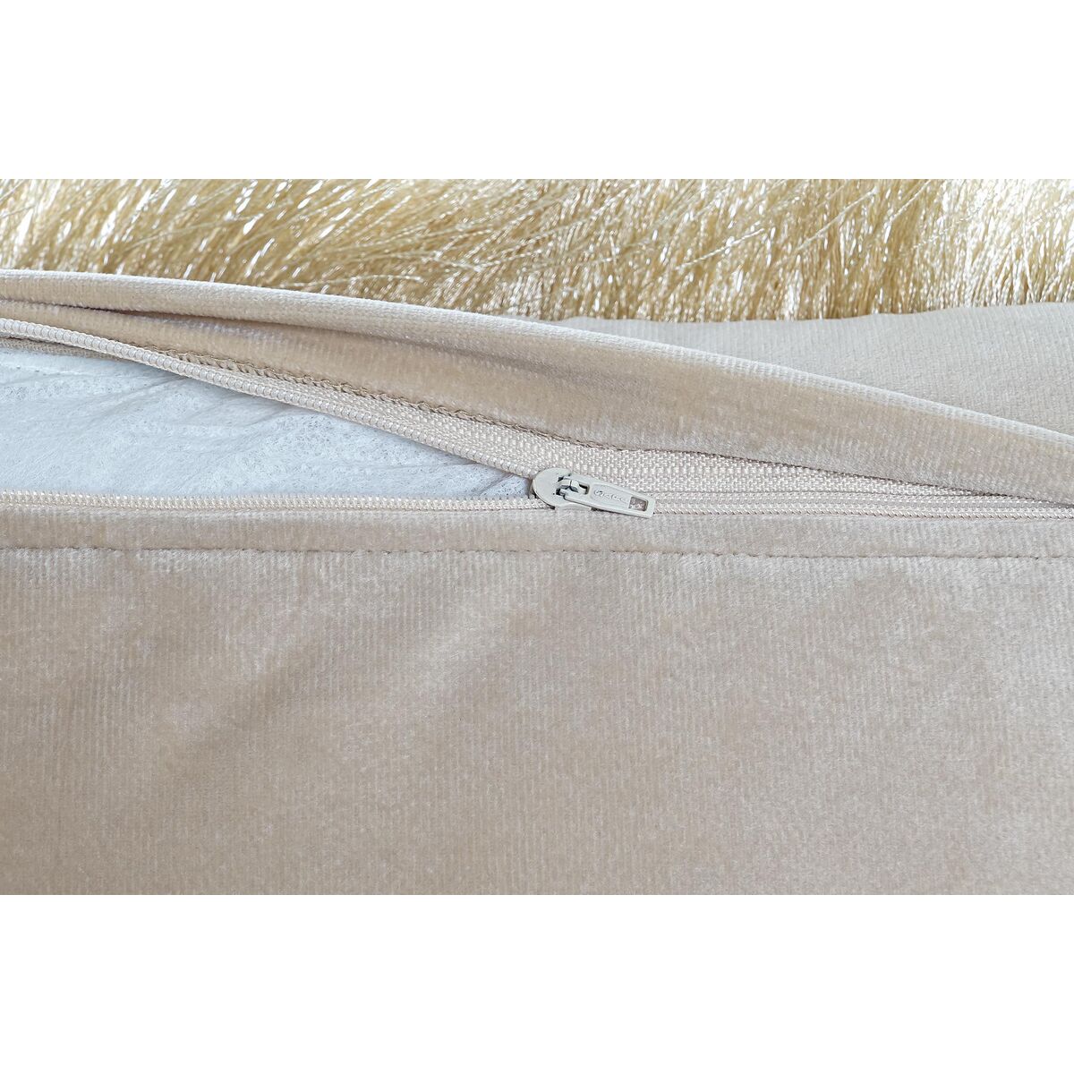 Cuscino DKD Home Decor Dorato Poliestere Moderno Frange (50 x 10 x 30 cm)