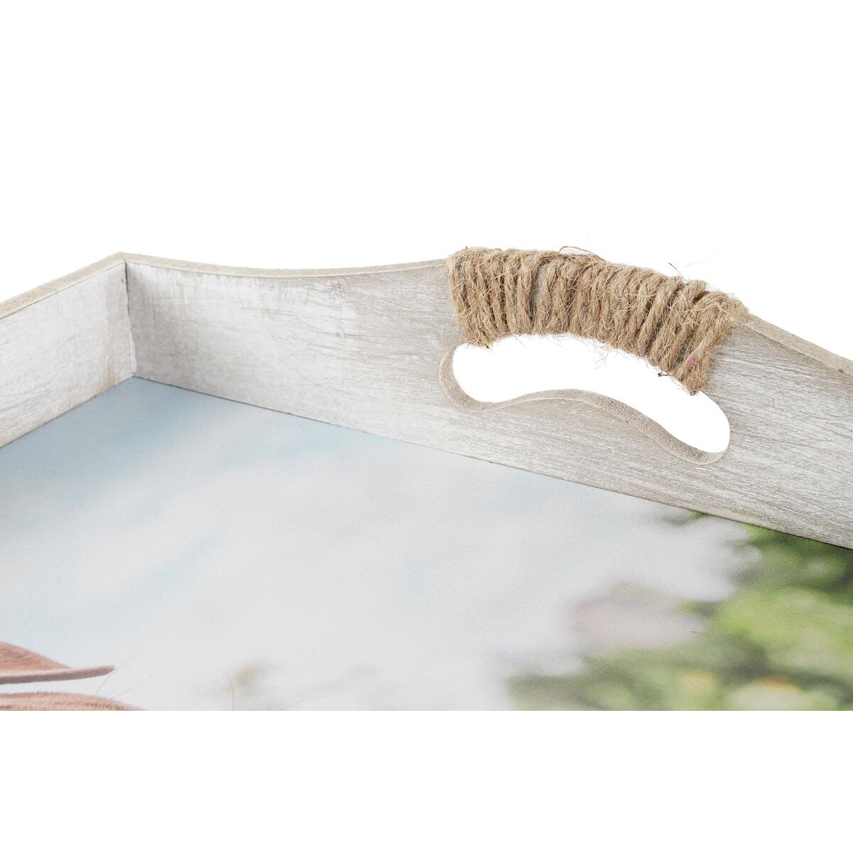 Set di Vassoi DKD Home Decor Multicolore Legno MDF (2 Pezzi) (40 x 30 x 6 cm) (2 Unità)