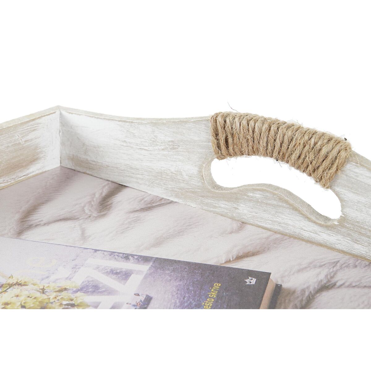 Set di Vassoi DKD Home Decor Multicolore Legno MDF (2 Pezzi) (40 x 30 x 6 cm) (2 Unità)