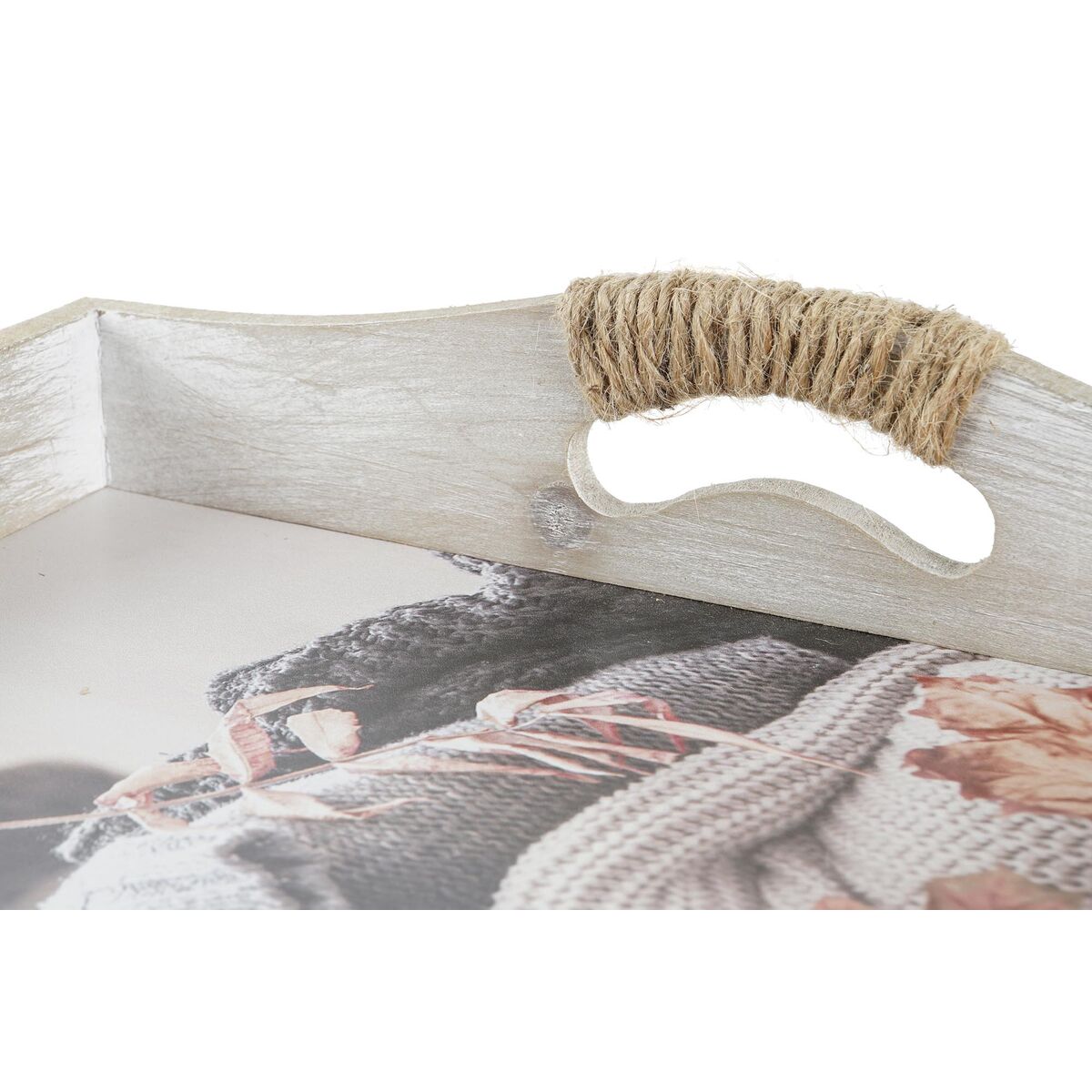 Set di Vassoi DKD Home Decor Multicolore Legno MDF (2 Pezzi) (40 x 30 x 6 cm) (2 Unità)