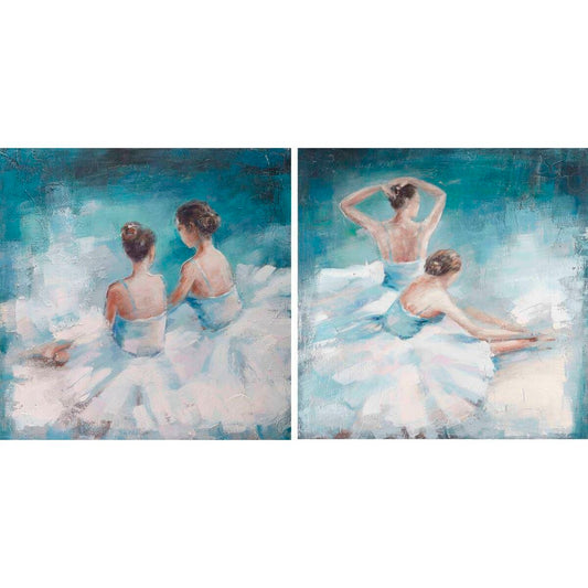 Quadro DKD Home Decor Ballerina (100 x 3,5 x 100 cm) (2 Unità)