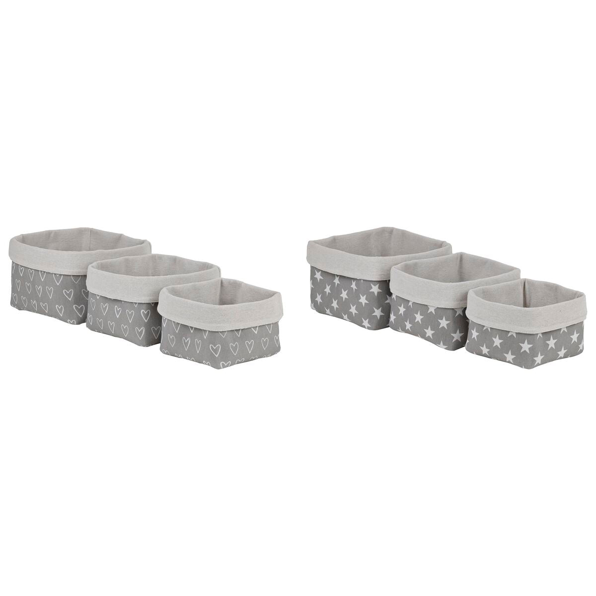 Set di Cestini DKD Home Decor Cotone EVA (23 x 23 x 16 cm) (2 Unità)