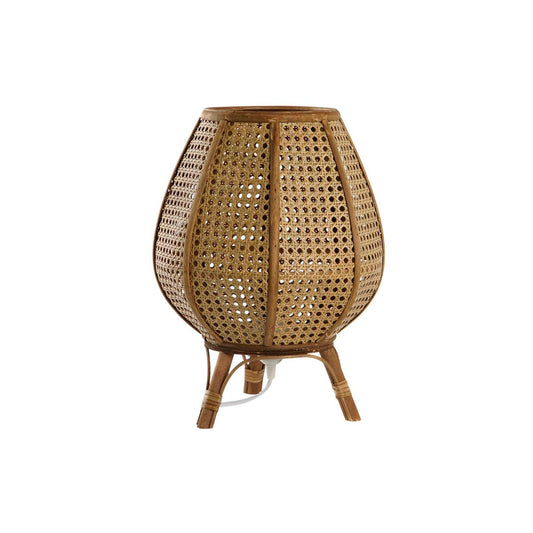 Lampada da tavolo DKD Home Decor Marrone Rattan 50 W (29 x 29 x 40 cm)