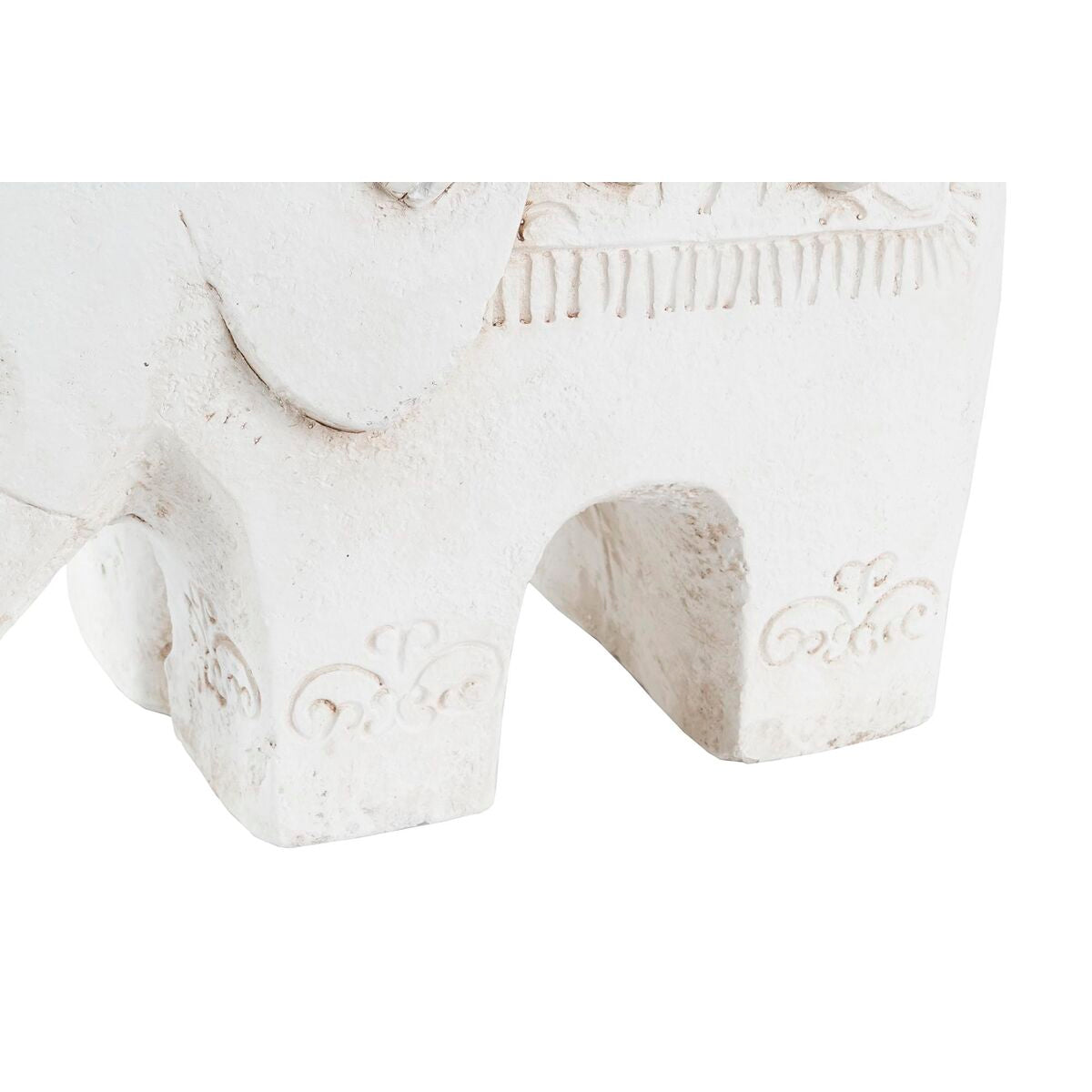 Statua Decorativa DKD Home Decor Finitura invecchiata Elefante Bianco Orientale Magnesio (44 x 22 x 40 cm)