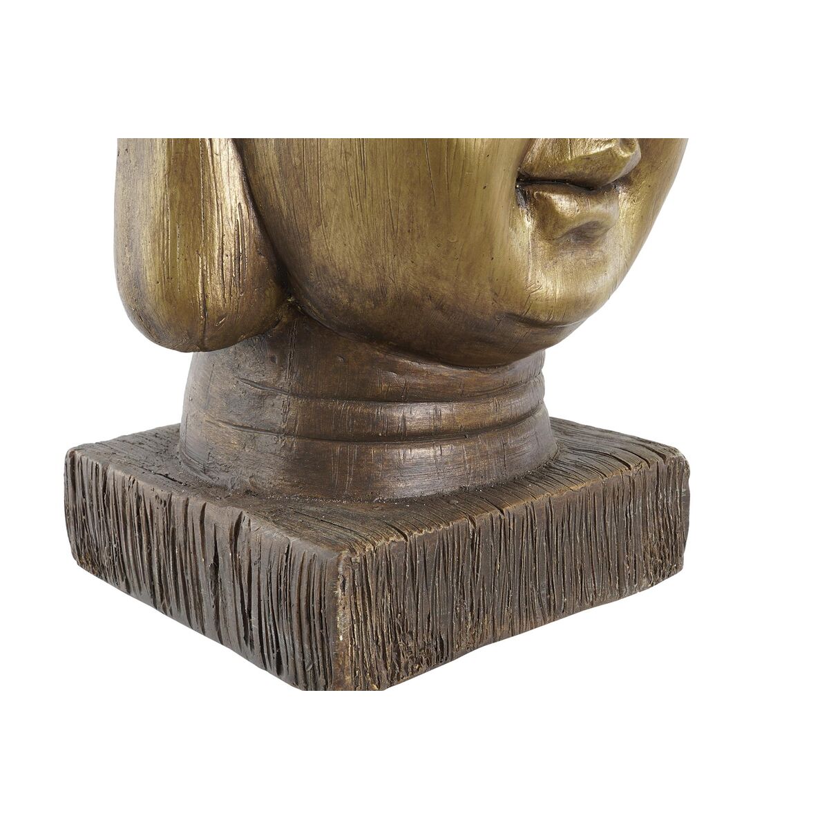 Vaso Buddha in Fibra di Vetro dorato DKD Home Decor (25 x 25 x 36 cm)