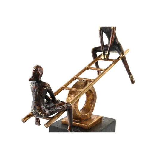 Statua Decorativa DKD Home Decor Nero Dorato Metallo Resina Persone Moderno (27 x 9 x 27,5 cm)