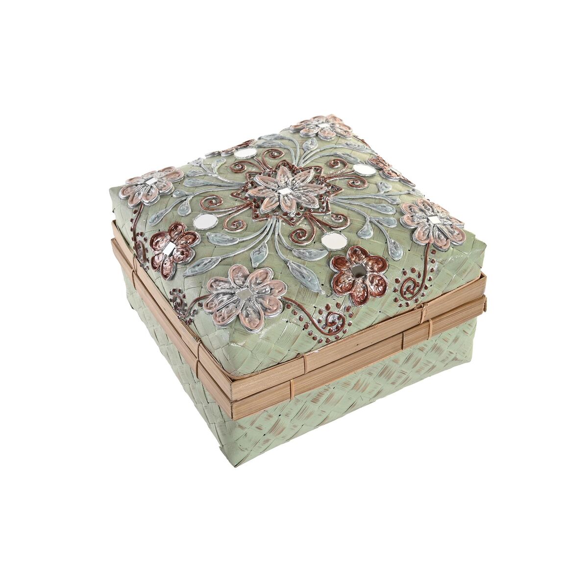 Set di Cestini DKD Home Decor Bambù Boho (29 x 29 x 22 cm)