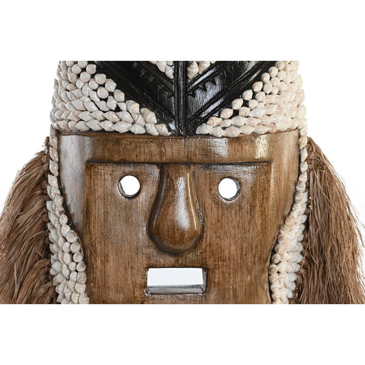 Statua Decorativa DKD Home Decor Naturale Bianco Conchiglie Maschera (30 x 10 x 60 cm)