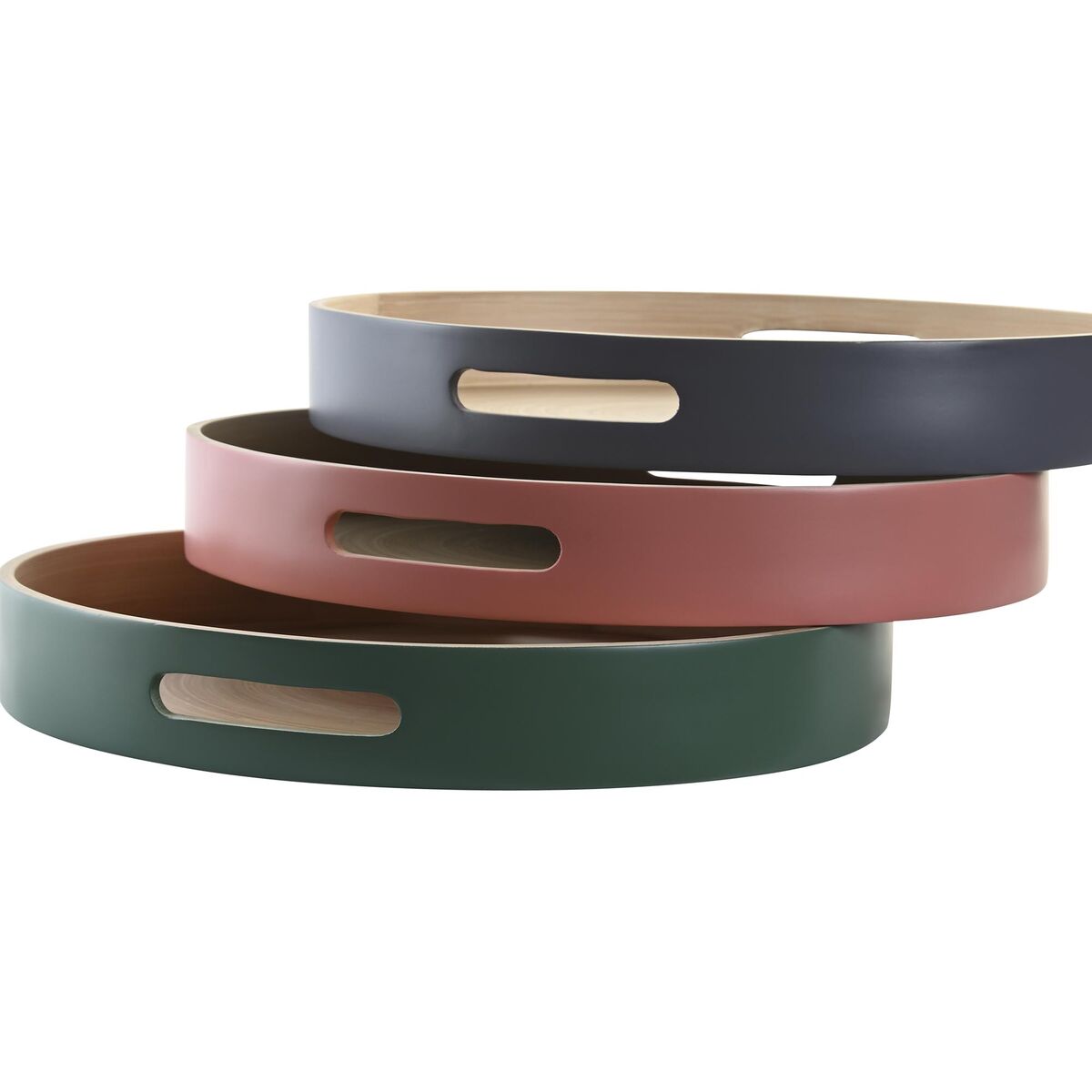 Vassoio DKD Home Decor Bambù (38 x 38 x 5,5 cm) (3 Unità)