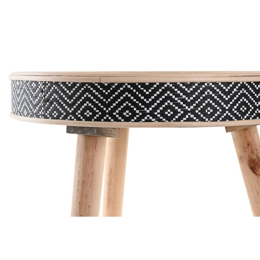 Vassoio DKD Home Decor Naturale Nero Legno (41 x 41 x 50 cm)