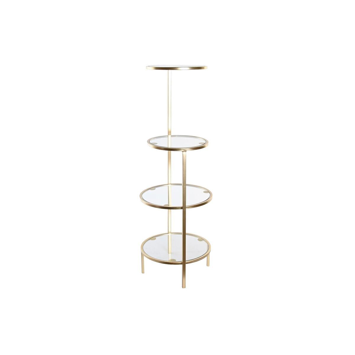 Mensole DKD Home Decor 32,5 x 30 x 86 cm Cristallo Dorato Metallo