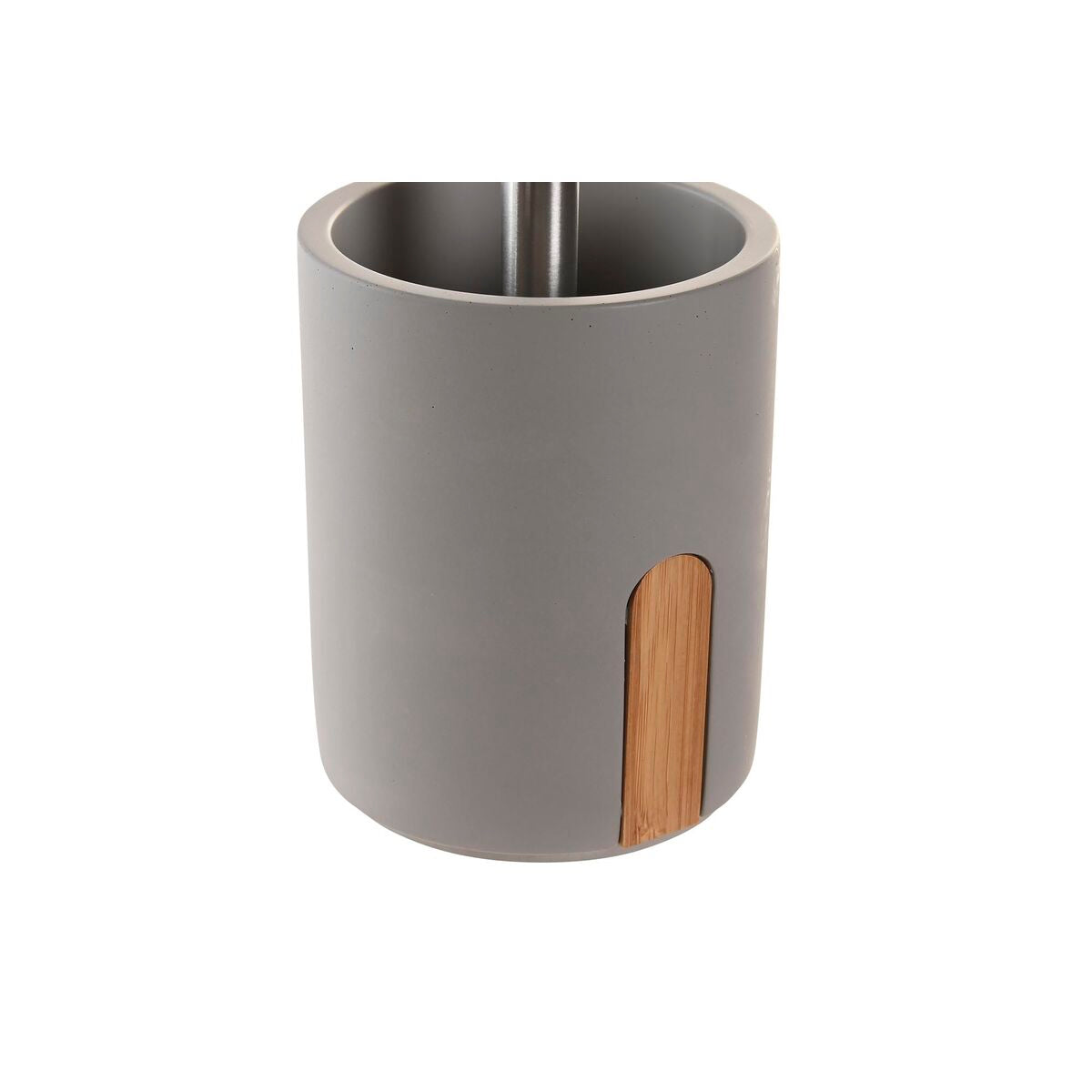 Scopino per il Bagno DKD Home Decor Naturale Grigio Cemento Bambù (9,5 X 9,5 X 36,5 CM)