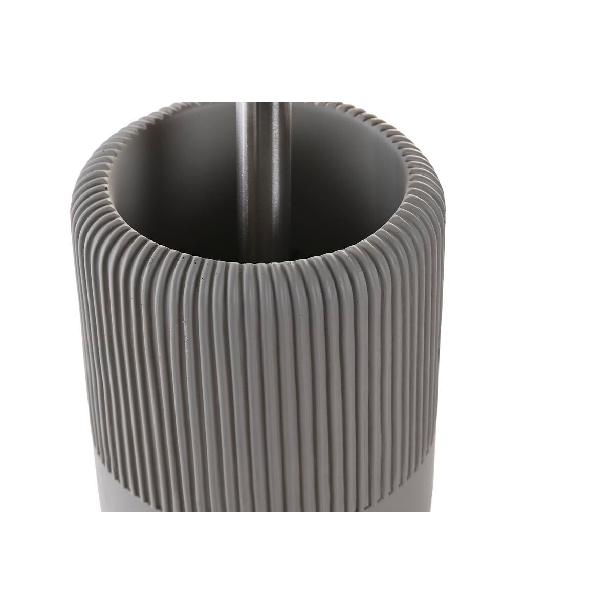 Scopino per il Bagno DKD Home Decor Grigio Cemento Acciaio inossidabile (11 X 11 X 36,5 CM)