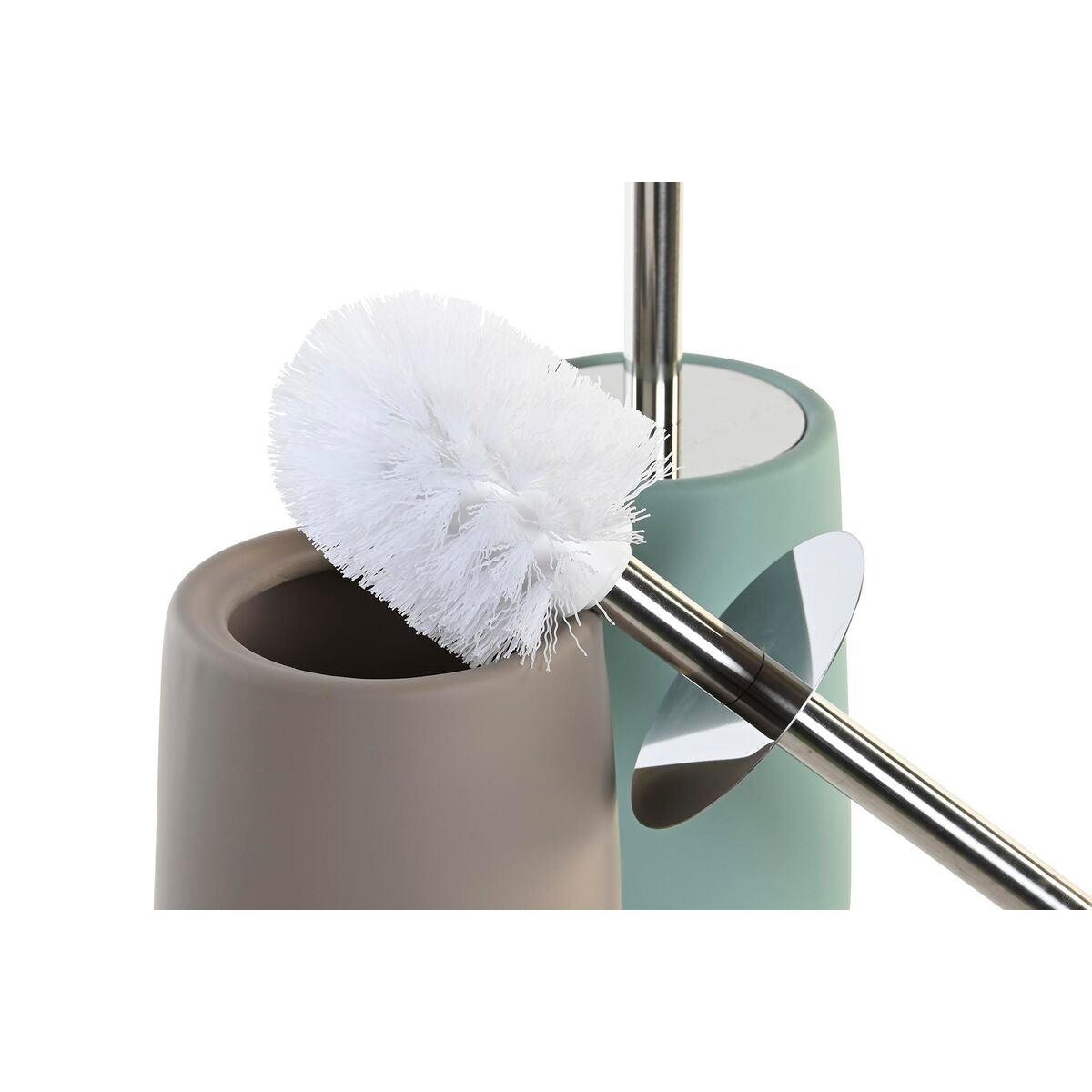 Scopino per il Bagno DKD Home Decor Beige Acciaio inossidabile Verde 2 Unità Dolomite (11 x 11 x 41 cm)