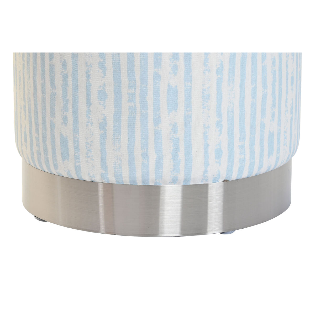 Poggiapiedi DKD Home Decor Azzurro Bianco Metallo Righe Mediterraneo 34 x 34 x 40 cm