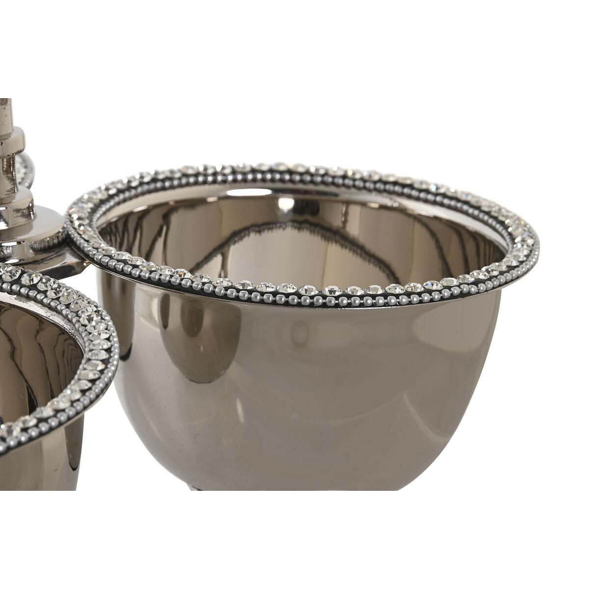 Centrotavola DKD Home Decor Argentato Alluminio Cromato (24 x 24 x 18 cm)