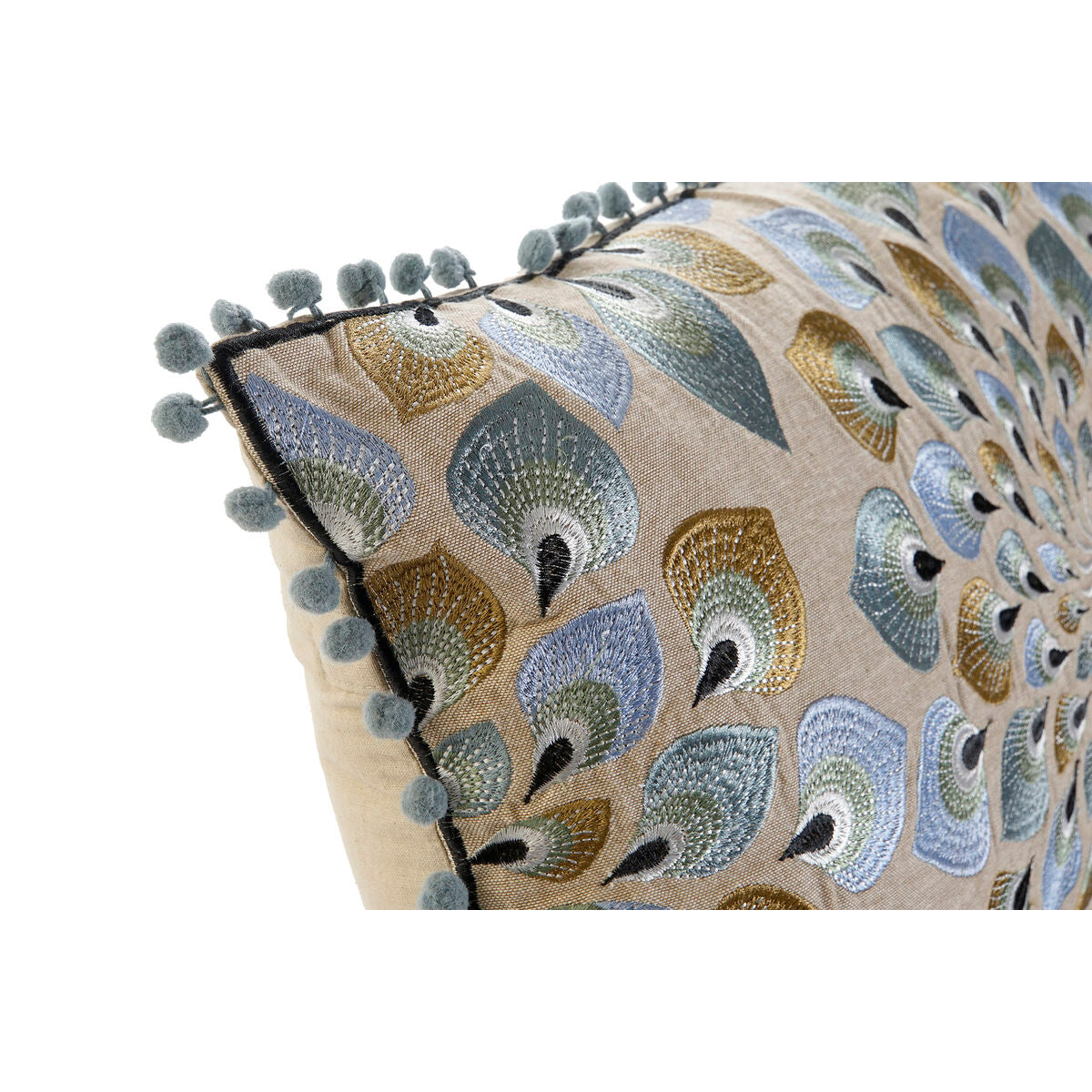 Cuscino DKD Home Decor Beige Azzurro (36 x 15 x 60 cm)
