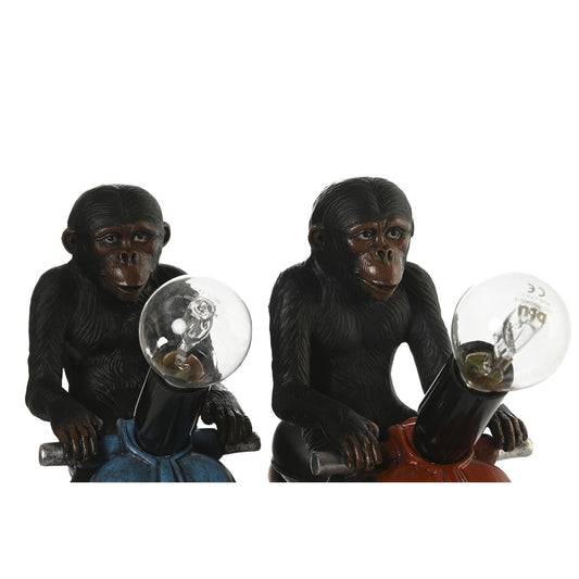 Lampada da tavolo DKD Home Decor Rosso Azzurro Resina 220 V 40 W (24,5 x 10 x 23,5 cm) (2 Unità)