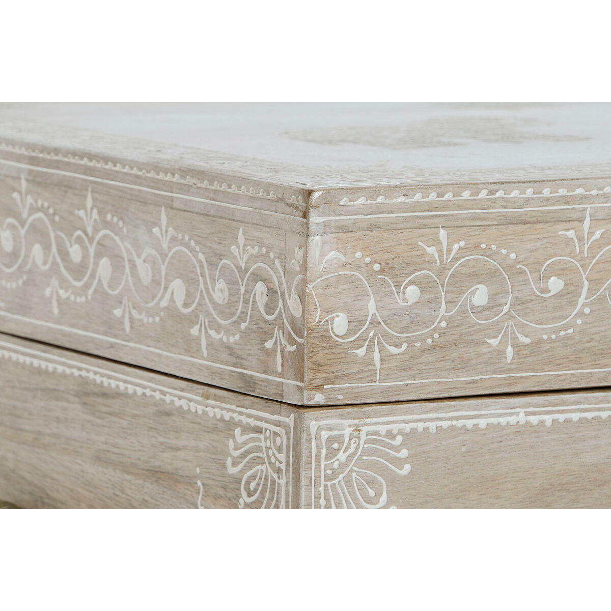 Baule DKD Home Decor 78 x 43 x 45 cm Naturale Legno di mango Legno MDF