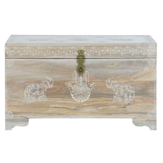 Baule DKD Home Decor 78 x 43 x 45 cm Naturale Legno di mango Legno MDF