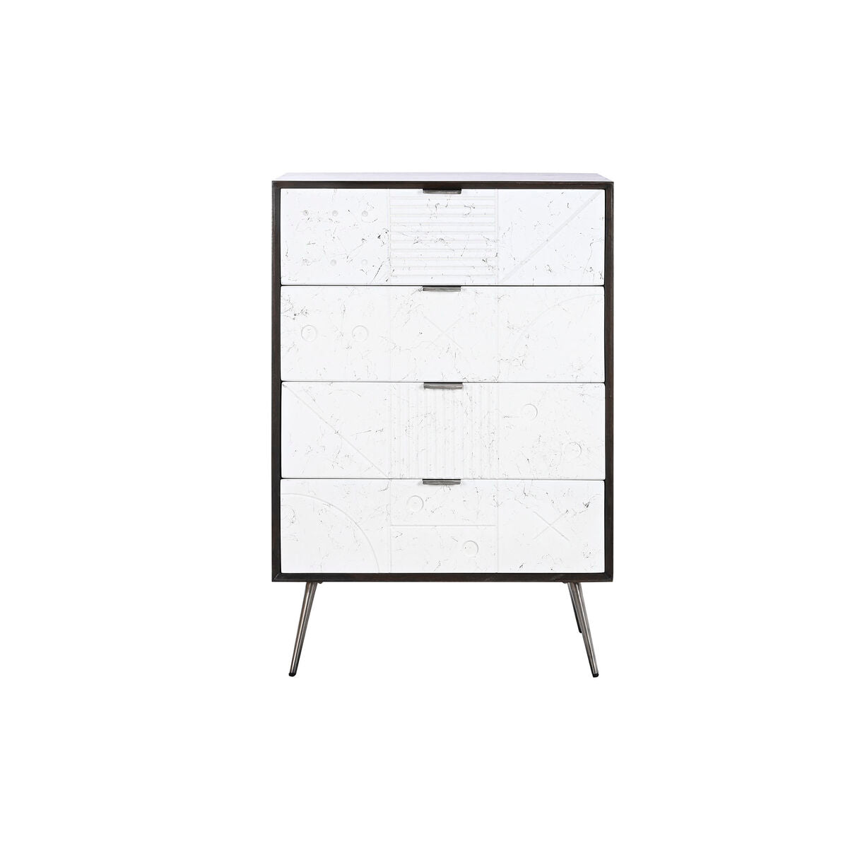 Cassettiera DKD Home Decor 70 x 40 x 105 cm Bianco Marrone scuro Legno di mango