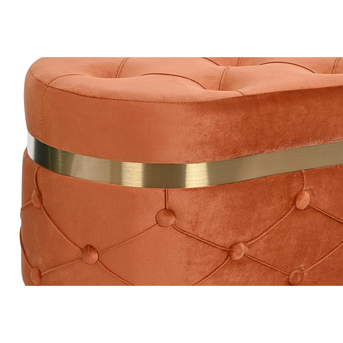 Panca DKD Home Decor Verde Arancio Dorato Legno MDF 80 x 47 x 43 cm (2 Unità)