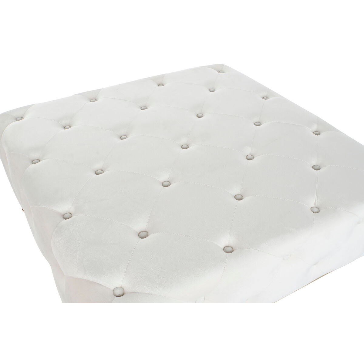 Panca DKD Home Decor Bianco Dorato Metallo 100 x 100 x 45 cm