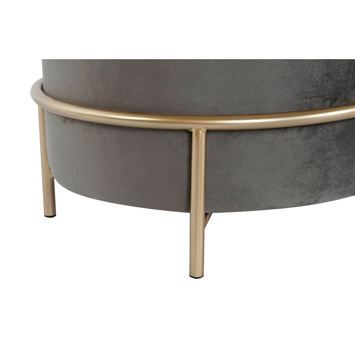 Poggiapiedi DKD Home Decor Marrone Grigio Dorato Metallo 48 x 48 x 46 cm