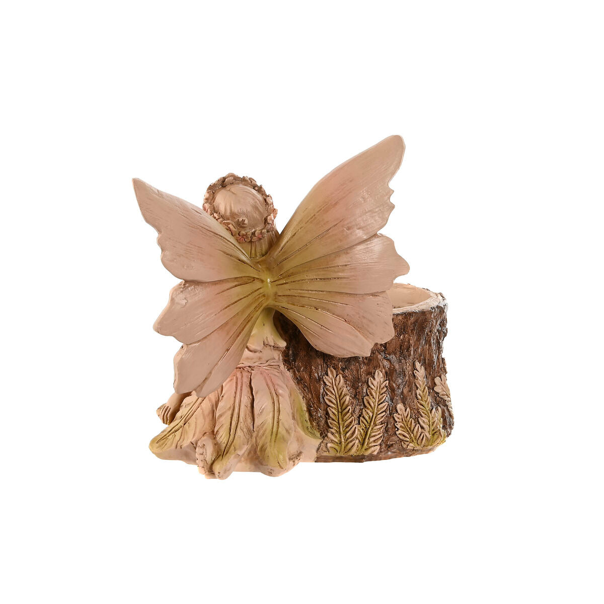 Statua Decorativa Home ESPRIT Marrone Fata 18 x 10 x 15 cm (2 Unità)