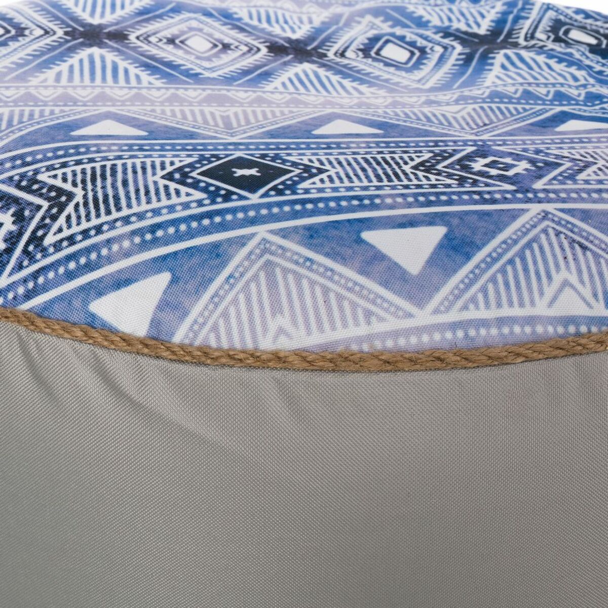 Pouf Gonfiabile Etnico Azzurro 55 x 55 x 25 cm