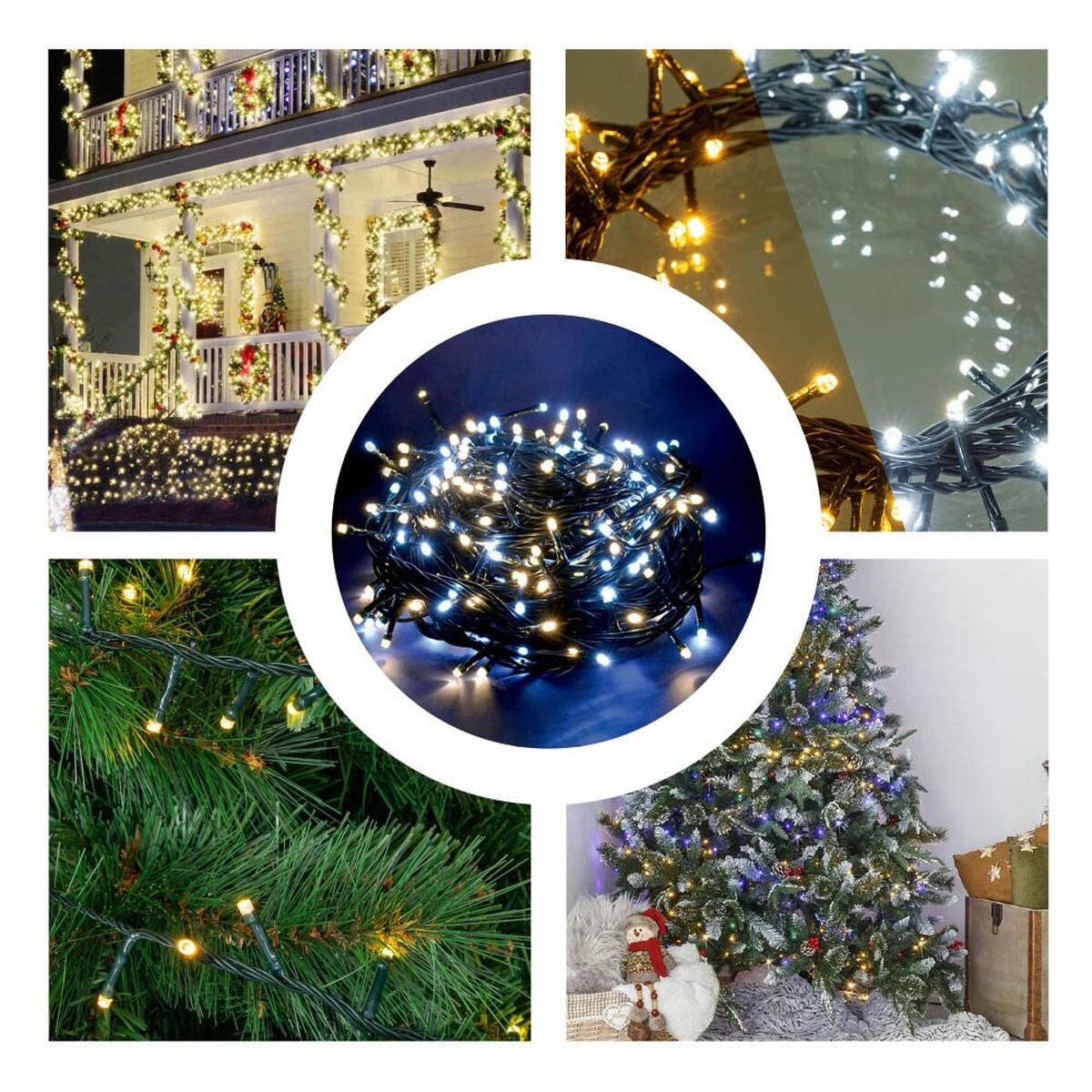 Ghirlanda di Luci LED 50 m Bianco 6 W Natale