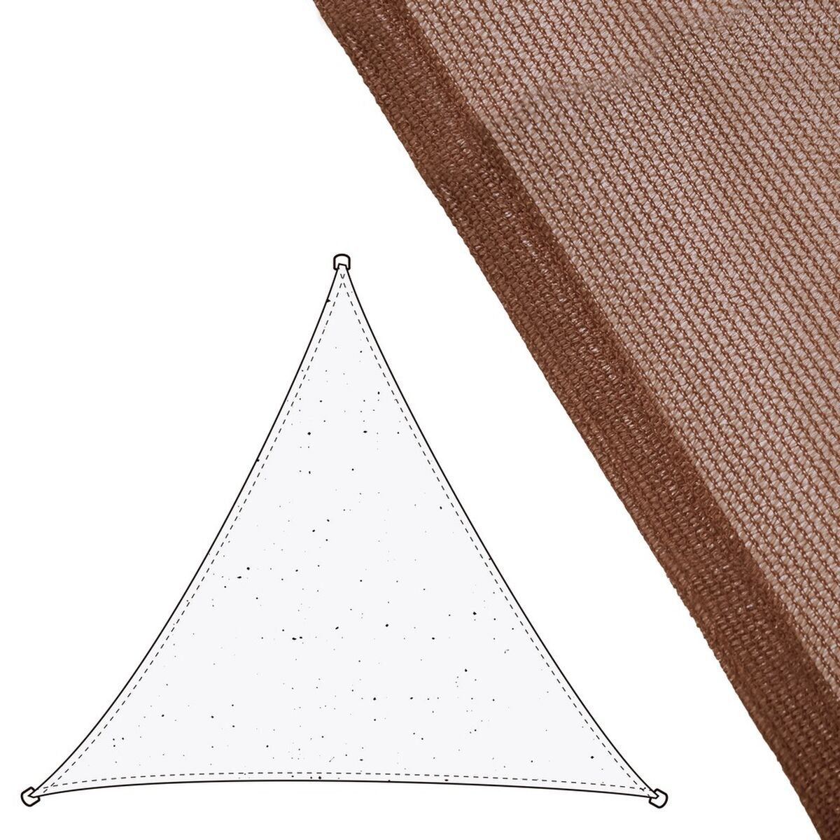 Stoffa Tenda 3,5 x 3,5 m Polietilene Cioccolato