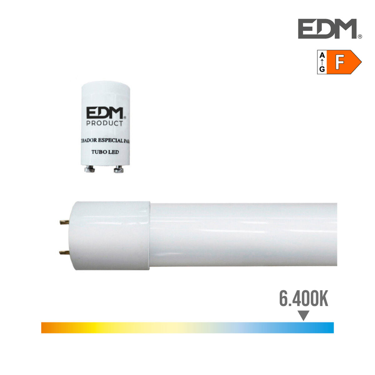 Tubo LED EDM 9 W T8 F 800 lm (6500 K)