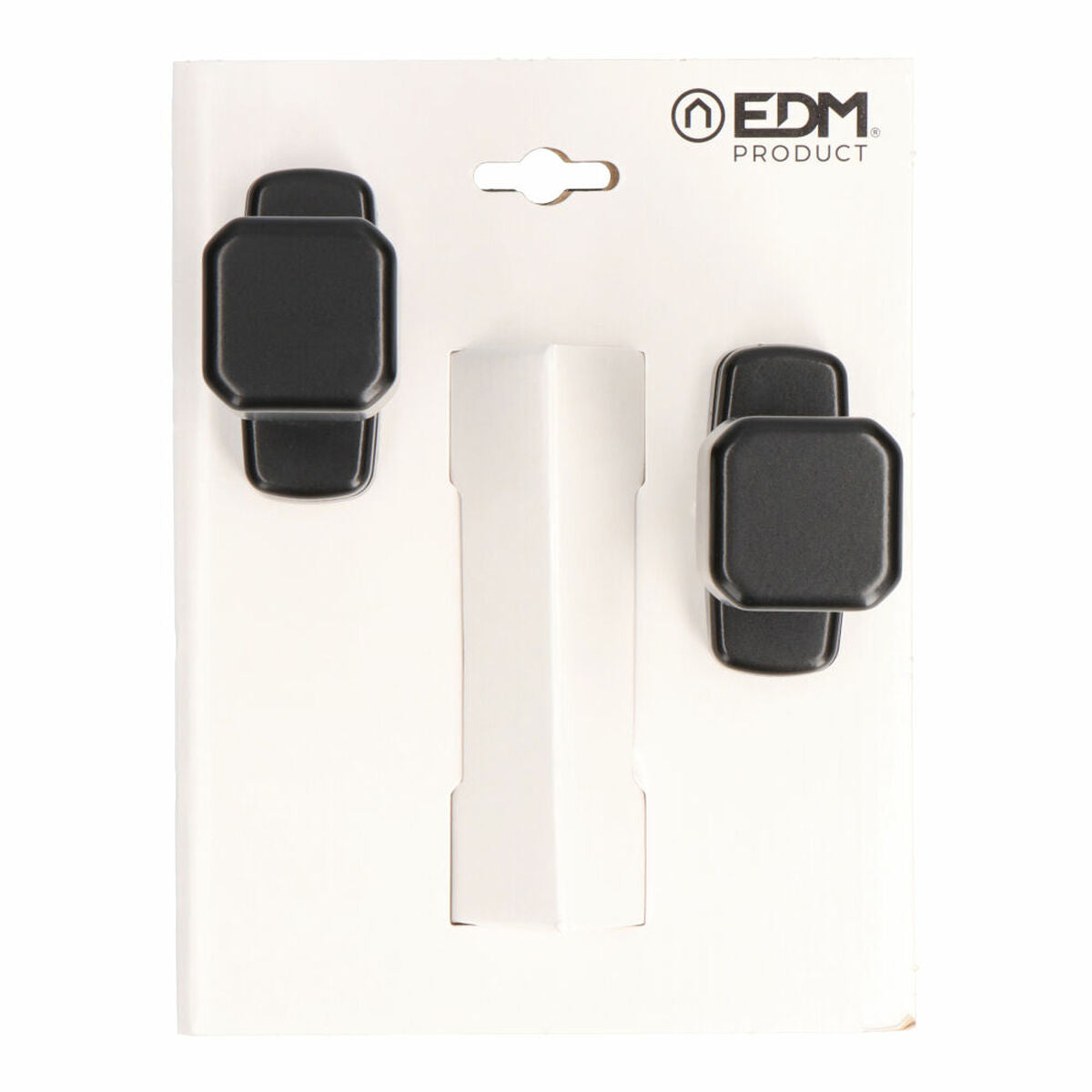 Pomo EDM 6807 Nero Alluminio 80 x 39 mm