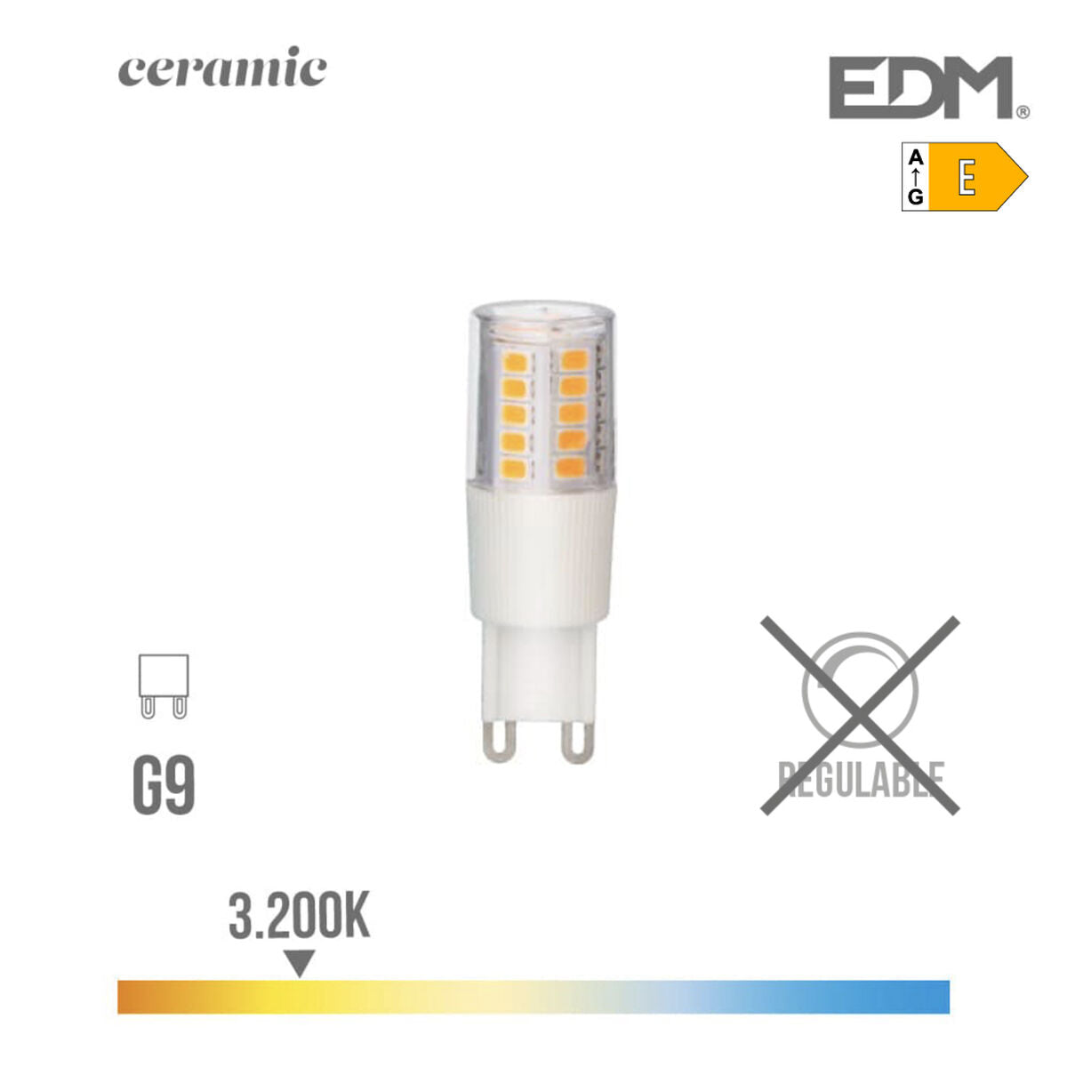 Lampadina LED EDM 650 Lm 5,5 W E G9 (3200 K)