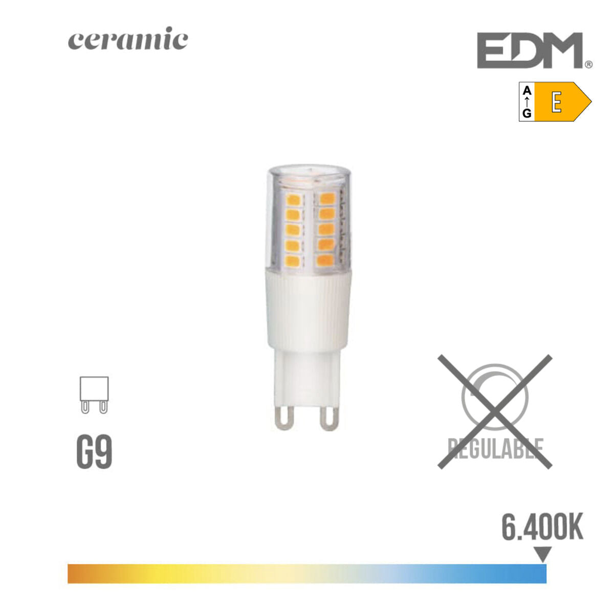 Lampadina LED EDM 650 Lm 5,5 W E G9 (6400K)