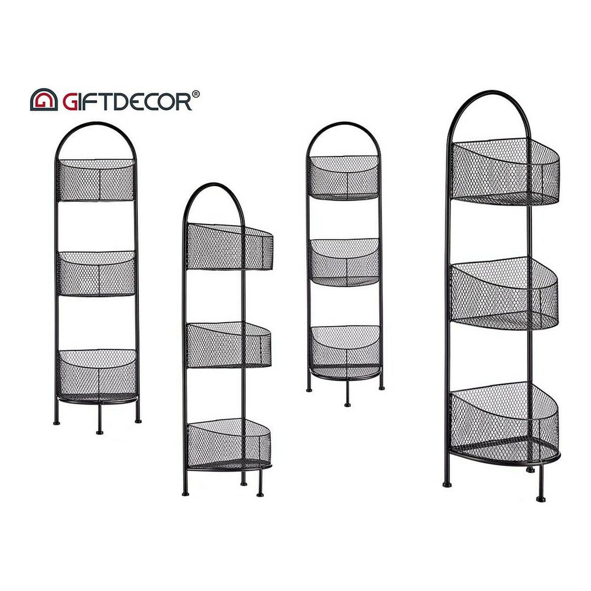 Scaffale Nero Metallo (21,2 x 97 x 28,5 cm)