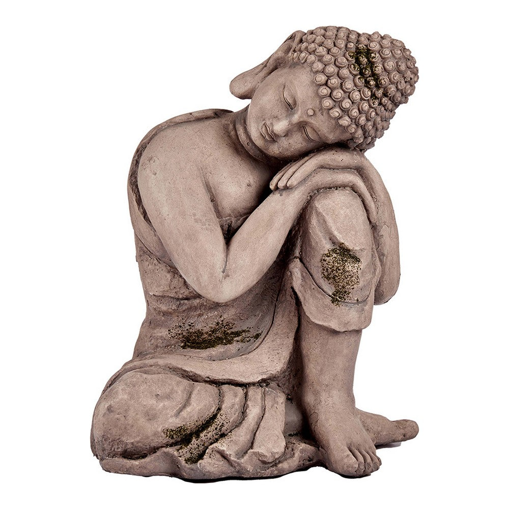 Statua Buddha dormiente Grigio Poliresina (28,5 x 43,5 x 37 cm)