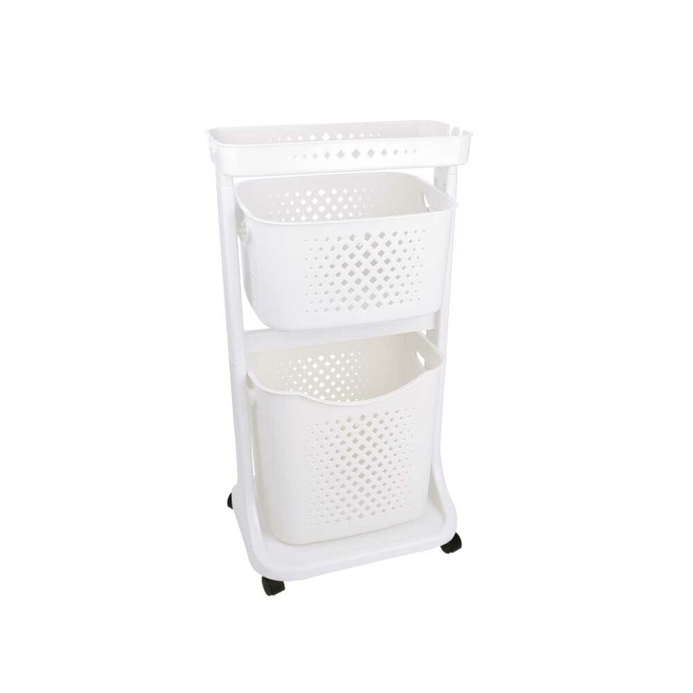 Carrello porta abiti Bianco polipropilene (33 x 81 x 44 cm)