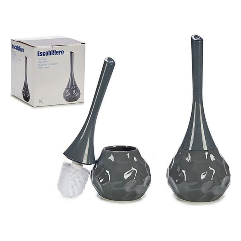 Scopino per il Bagno Ceramica Nero Plastica (14 x 38 x 14 cm)