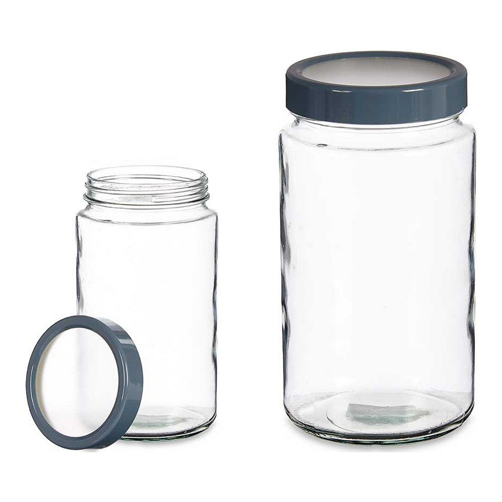 Contenitore Grigio Trasparente Vetro polipropilene (11,5 x 21 x 11,5 cm) (2 L)